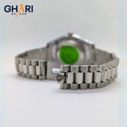 Premium Master Copy Rolex Silver Green Dial Watch | Ghari Bazar