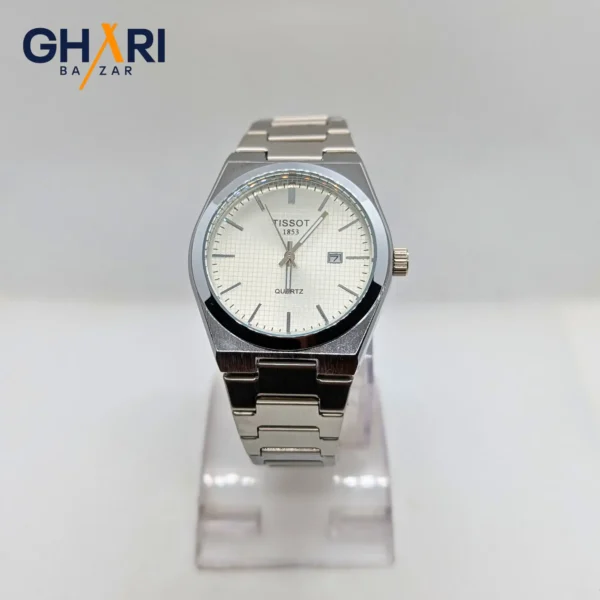 Tissot Quartz silver dial men’s watch with stainless steel bracelet | Ghari Bazar