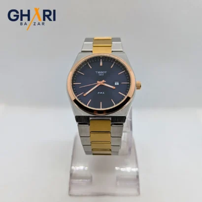 Tissot PRX black dial men’s watch with stainless steel and gold-tone bracelet | Ghari Bazar