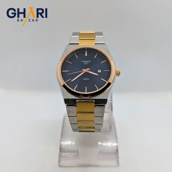 Tissot PRX black dial men’s watch with stainless steel and gold-tone bracelet | Ghari Bazar